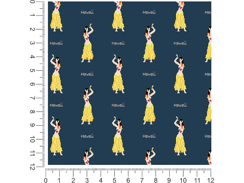 hawaii hula  1ft x 1ft Craft Sheets