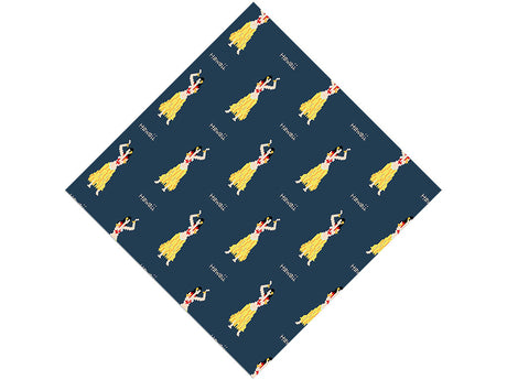 Hawaii Hula Americana Vinyl Wrap Pattern