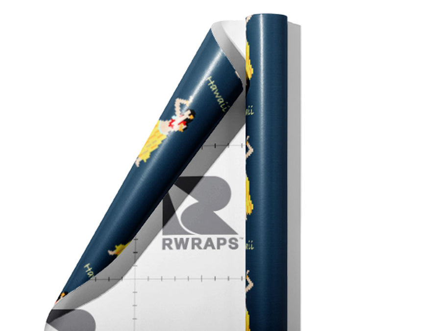 Hawaii Hula Americana Wrap Film Sheets~Rwraps Series 914 Hawaii Hula Americana Scrolled Sheet~4