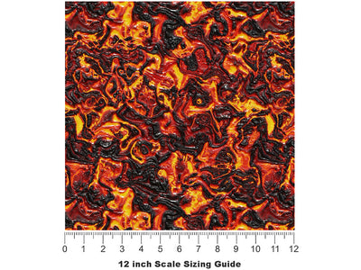Hawaiian Islands Lava Vinyl Film Pattern Size 12 inch Scale~Rwraps Hawaiian Islands Lava Sizing Chart~2