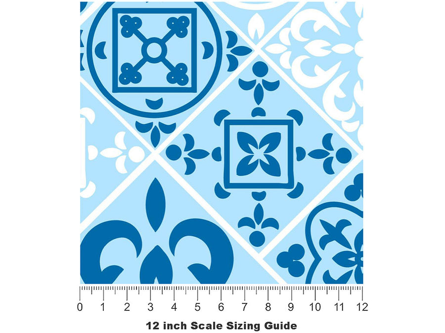 Headspace Tile Vinyl Film Pattern Size 12 inch Scale~Rwraps Headspace Tile Sizing Chart~3