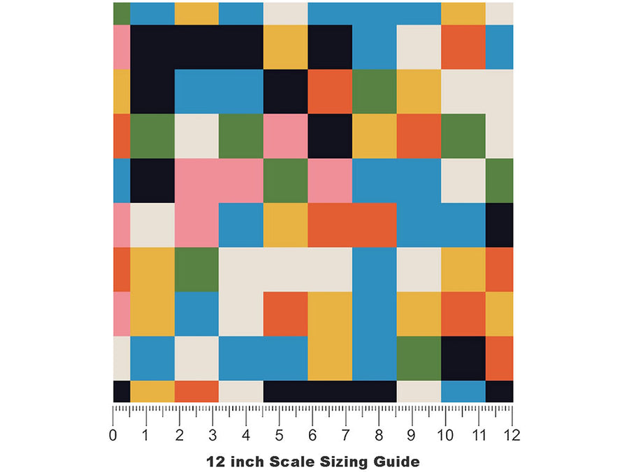 Hear Me Now Pixel Vinyl Film Pattern Size 12 inch Scale~Rwraps Hear Me Now Pixel Sizing Chart~2