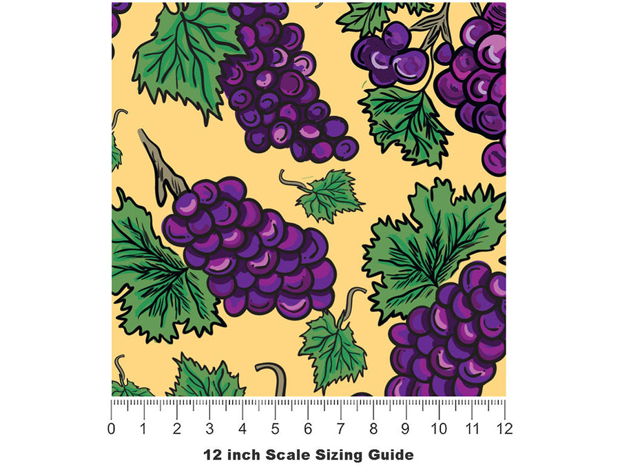Heard It Through FruIt Vinyl Film Pattern Size 12 inch Scale~Rwraps Heard It Through FruIt Sizing Chart~2