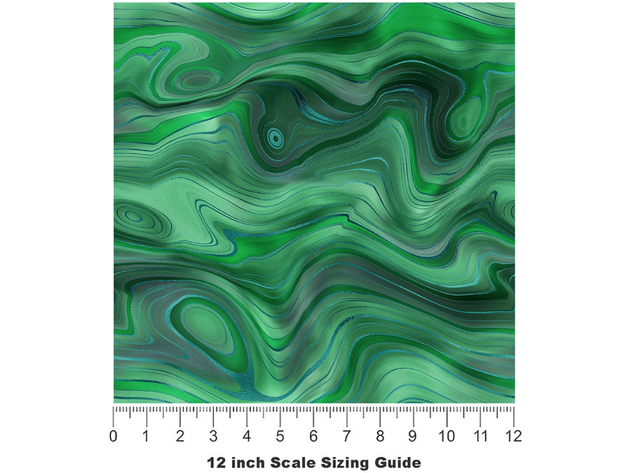Heart Chakra Gemstone Vinyl Film Pattern Size 12 inch Scale~Rwraps Heart Chakra Gemstone Sizing Chart~2