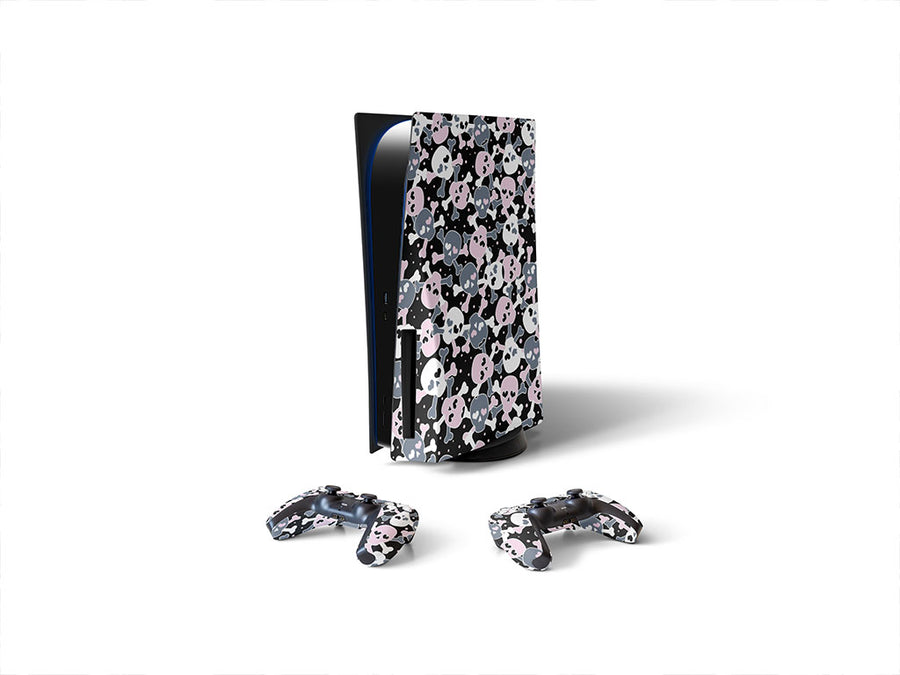 heart eyes skull and bones Sony PS5 DIY Skin