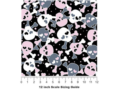 Heart Eyes Halloween Vinyl Film Pattern Size 12 inch Scale~Rwraps Heart Eyes Halloween Sizing Chart~2