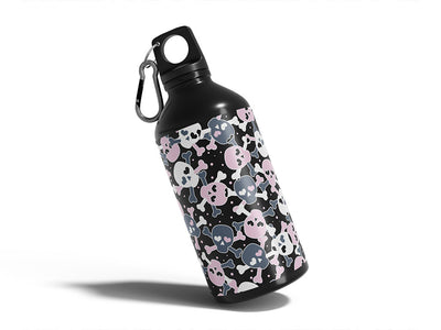 heart eyes skull and bones Water Bottle DIY Stickers