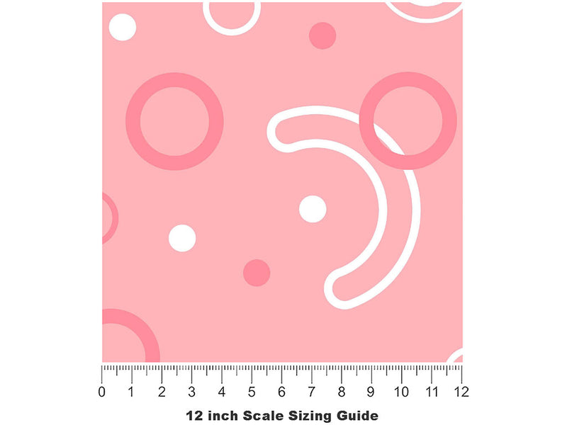 Hearts Affair Abstract Vinyl Film Pattern Size 12 inch Scale~Rwraps Hearts Affair Abstract Sizing Chart~2