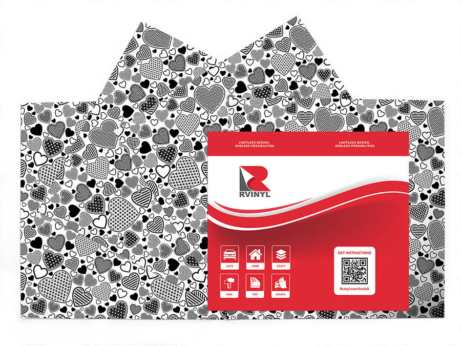 hearts bursting heart Craft Vinyl Sheet Pack