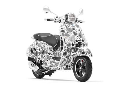 Hearts Bursting Heart Vespa Scooter Wrap Film