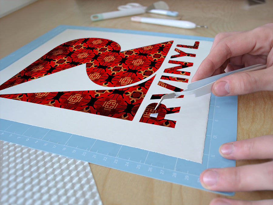 hearts pounding art deco Easy Weed Craft Vinyl