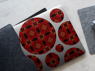 hearts pounding art deco DIY Laptop Stickers