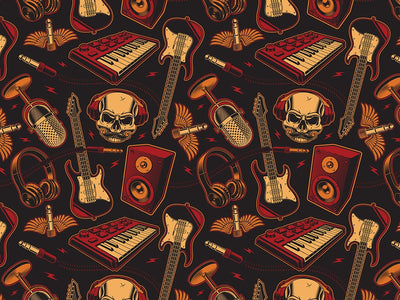 Heavy Metal Music Vinyl Wrap Pattern~Rwraps Series 914 Digitally Printed Vinyl Wrap~0