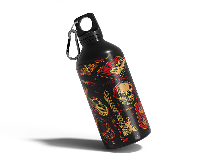 heavy metal music Water Bottle DIY Stickers