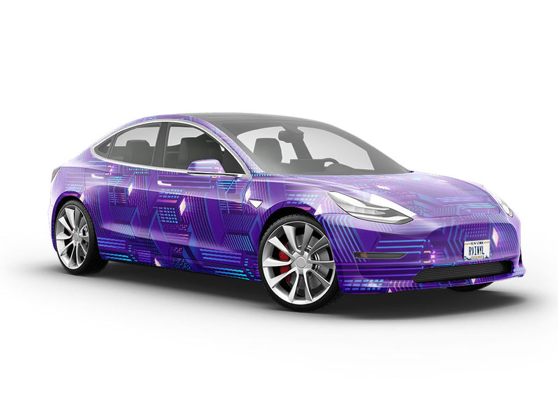 Helicopter View Cityscape Vehicle Vinyl Wrap