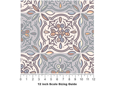 Heliotrope Tile Vinyl Film Pattern Size 12 inch Scale~Rwraps Heliotrope Tile Sizing Chart~3