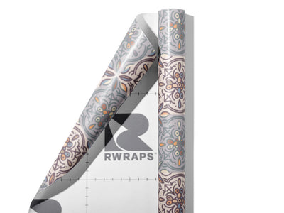 Heliotrope Tile Wrap Film Sheets~Rwraps Series 914 Heliotrope Tile Scrolled Sheet~4