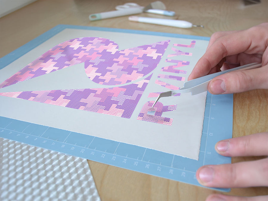 heliotrope tunes mosaic Easy Weed Craft Vinyl