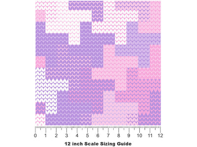 Heliotrope Tunes Mosaic Vinyl Film Pattern Size 12 inch Scale~Rwraps Heliotrope Tunes Mosaic Sizing Chart~2