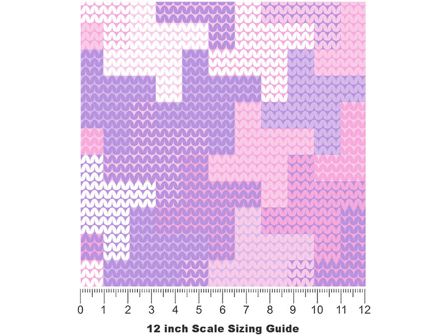 Heliotrope Tunes Mosaic Vinyl Film Pattern Size 12 inch Scale~Rwraps Heliotrope Tunes Mosaic Sizing Chart~2
