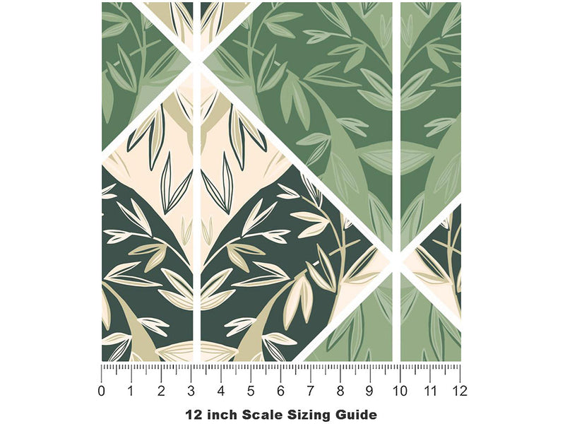 Hellebores Tile Vinyl Film Pattern Size 12 inch Scale~Rwraps Hellebores Tile Sizing Chart~3