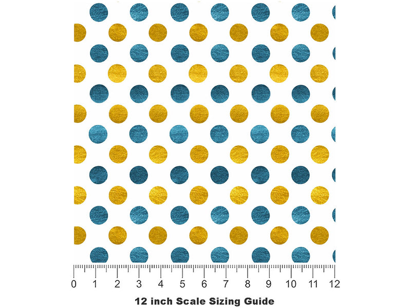 Hello Goodbye Polka Dot Vinyl Film Pattern Size 12 inch Scale~Rwraps Hello Goodbye Polka Dot Sizing Chart~2