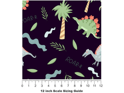 Herb Life Dinosaur Vinyl Film Pattern Size 12 inch Scale~Rwraps Herb Life Dinosaur Sizing Chart~2