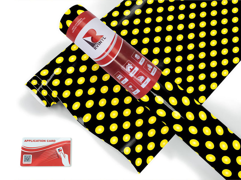 hi yellow polka dot Craft Vinyl Roll