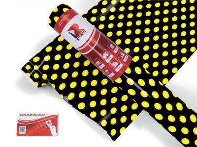 hi yellow polka dot Craft Vinyl Roll