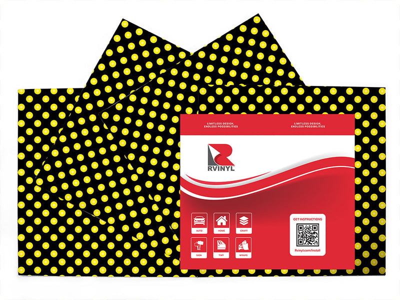 hi yellow polka dot Craft Vinyl Sheet Pack