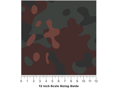 Hickory Flecktarn Camouflage Vinyl Film Pattern Size 12 inch Scale~Rwraps Hickory Flecktarn Camouflage Sizing Chart~3