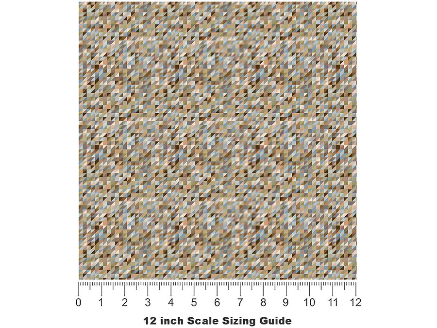 Hickory Hills Mosaic Vinyl Film Pattern Size 12 inch Scale~Rwraps Hickory Hills Mosaic Sizing Chart~2