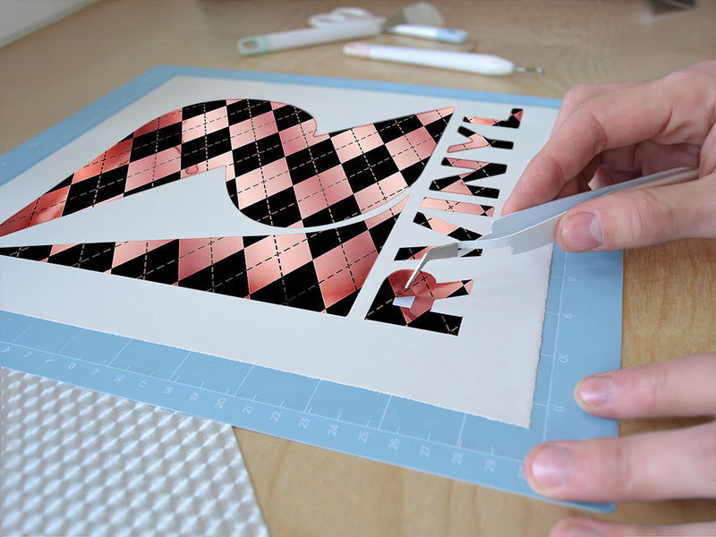 hidden flamingos argyle Easy Weed Craft Vinyl