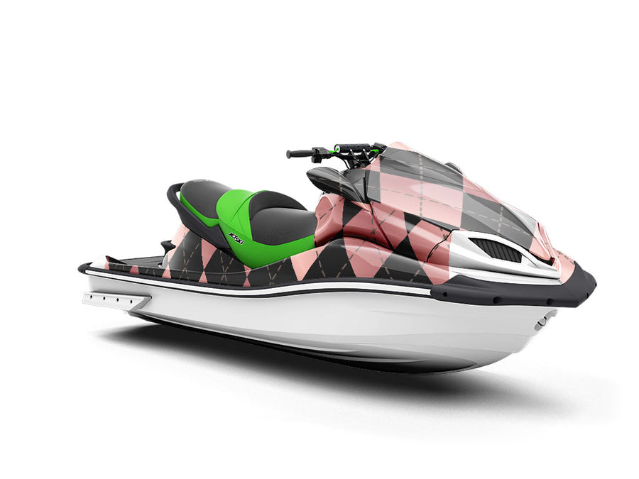 Hidden Flamingos Argyle Jet Ski Vinyl Customized Wrap