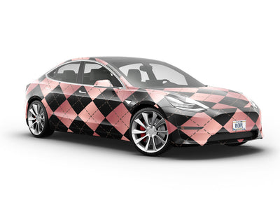 Hidden Flamingos Argyle Vehicle Vinyl Wrap