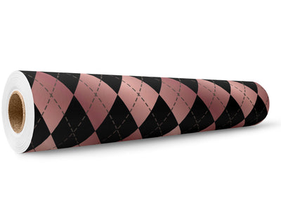 Hidden Flamingos Argyle Wrap Film Wholesale Roll~Rwraps Series 914 Digitally Printed Vinyl Roll~5