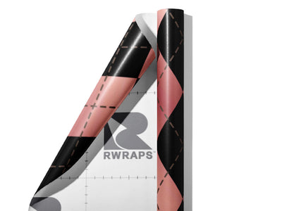 Hidden Flamingos Argyle Wrap Film Sheets~Rwraps Series 914 Hidden Flamingos Argyle Scrolled Sheet~3