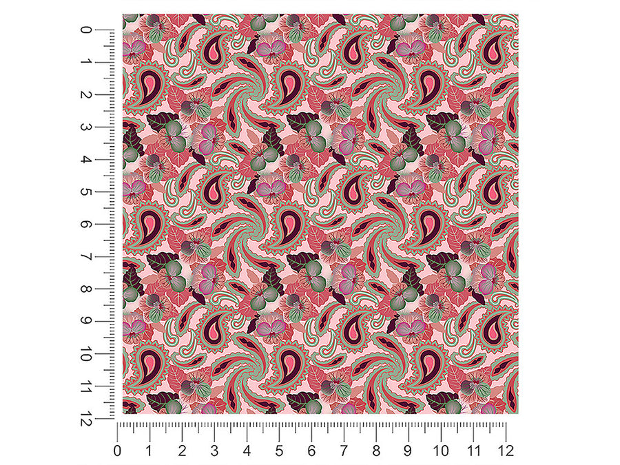 hidden hibiscus paisley 1ft x 1ft Craft Sheets