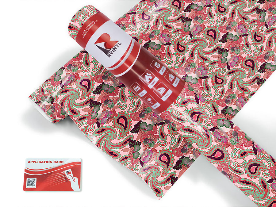 hidden hibiscus paisley Craft Vinyl Roll