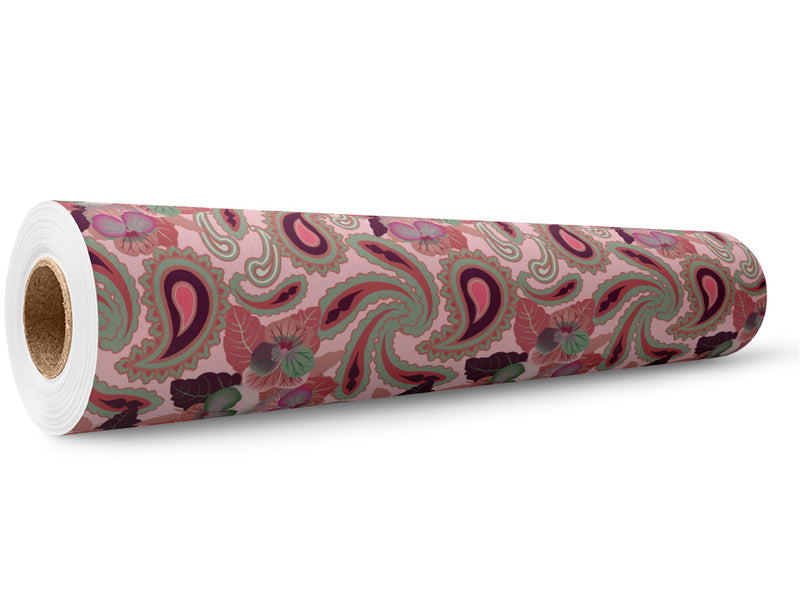 Hidden Hibiscus Paisley Wrap Film Wholesale Roll~Rwraps Series 914 Digitally Printed Vinyl Roll~5
