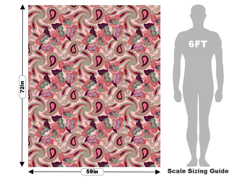 Hidden Hibiscus Paisley Vehicle Wrap Scale~Rwraps Series 914 Hidden Hibiscus Paisley Measurements~1