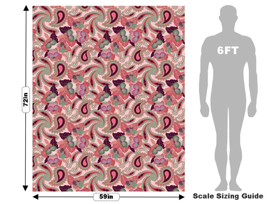 Hidden Hibiscus Paisley Vehicle Wrap Scale~Rwraps Series 914 Hidden Hibiscus Paisley Measurements~1