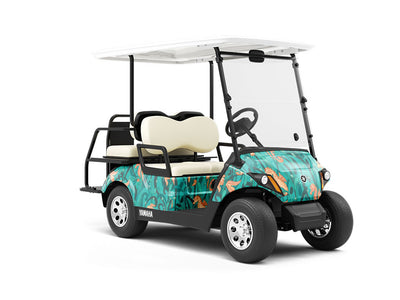 Hidden Horses Marine Life Wrapped Golf Cart