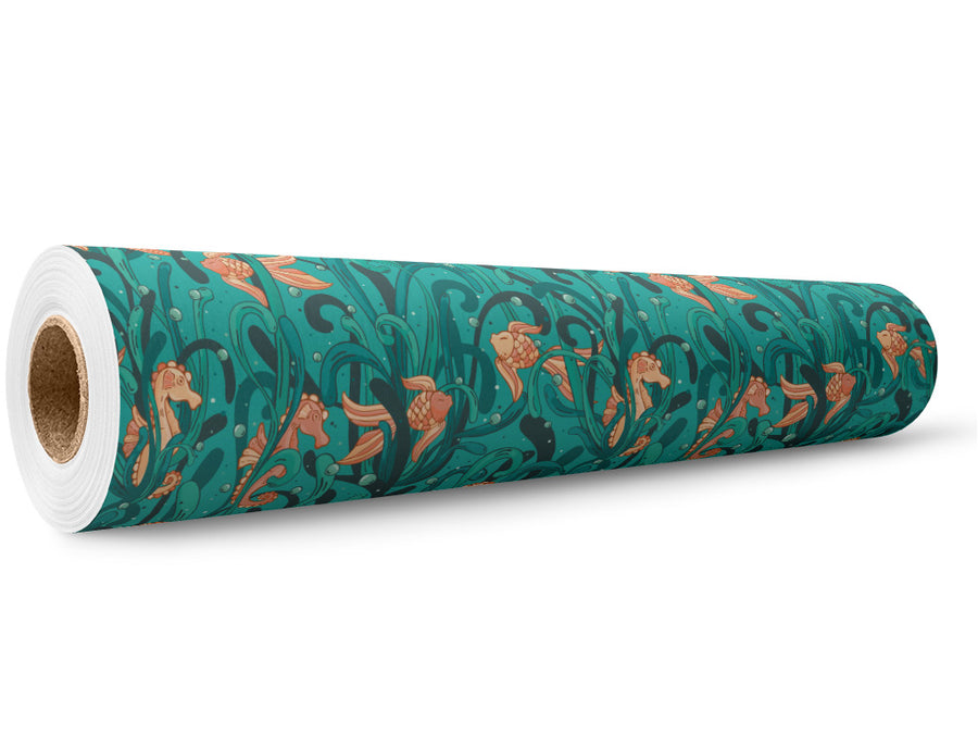 Hidden Horses Marine Life Wrap Film Wholesale Roll~Rwraps Series 914 Digitally Printed Vinyl Roll~5
