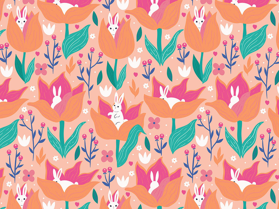 Hidden Tulips Animal Vinyl Wrap Pattern~Rwraps Series 914 Digitally Printed Vinyl Wrap~0