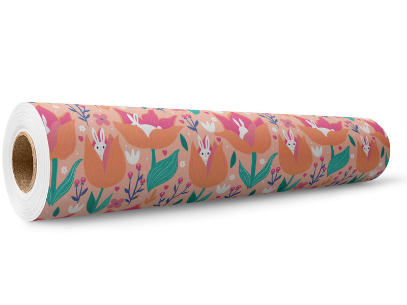 Hidden Tulips Animal Wrap Film Wholesale Roll~Rwraps Series 914 Digitally Printed Vinyl Roll~5