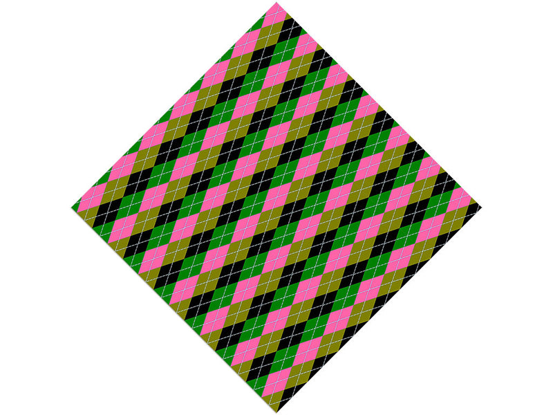 High Contrast Argyle Vinyl Wrap Pattern