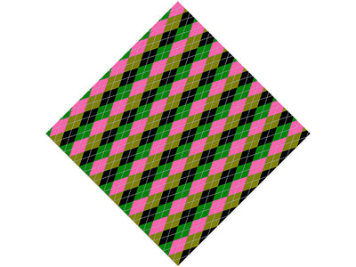 High Contrast Argyle Vinyl Wrap Pattern