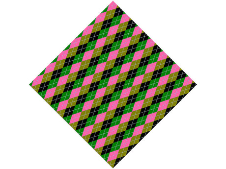 High Contrast Argyle Vinyl Wrap Pattern