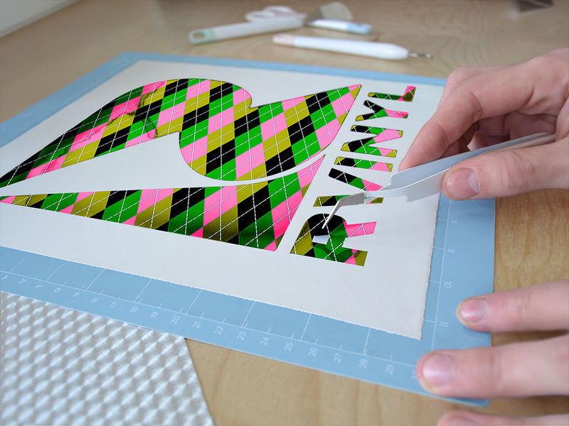high contrast argyle Easy Weed Craft Vinyl